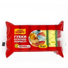 Набір губок Файний Бонус пористі 8,5*5,5см 5шт