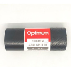 Мішки PRO-16118235 OPTIMUM чорні 35л 15шт 45*54см 6,5мк
