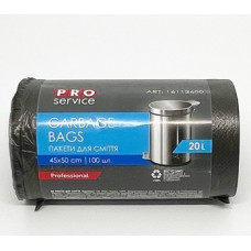 Мішки PRO-16112600 чорні 20л 100шт 45*50см 7мк