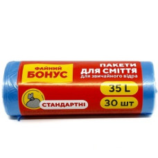 Мішки Файний Бонус блакитні 35л 30шт 6,5мк (70я)