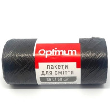 Мішки OPTIMUM- чорні 35л 50шт 45*54см 6,5мк
