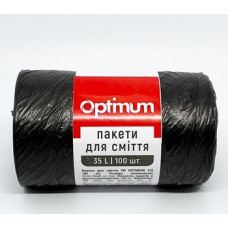 Мішки OPTIMUM-16117840 чорні 35л 100шт 45*54см 6,5мк