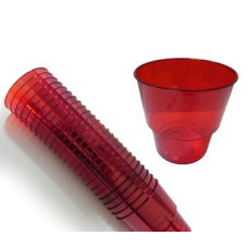 Стакан склоподібний 200мл 25шт червоний