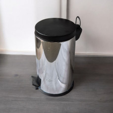 Урна з нержавіючої сталі, 20 л, глянець, пластикова кришка 0109p