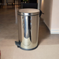 Відро з нержавіючої сталі з педаллю, 16 л, глянець 0106