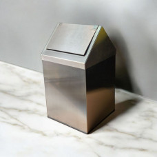 Сміттєва корзина з нержавіючої сталі з поворотною кришкою, 16 л (0232)