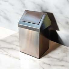 Сміттєва корзина з нержавіючої сталі з поворотною кришкою, 25л (0233)