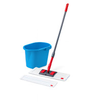 Комплект для прибирання з відром та шваброю для миття підлоги 40 см з двома мопами в комплекті та рукояткою 130 см 191287У4007/2T Комплект для прибирання з відром та шваброю для миття підлоги 40 см з двома мопами в комплекті та рукояткою 130 см 191287У4007/2T
