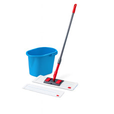 Комплект для прибирання з відром та шваброю для миття підлоги 40 см з двома мопами в комплекті та рукояткою 130 см 191287У4007/2T  191287У4007/2T6