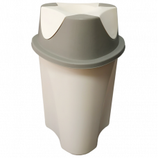 Відро для сміття Planet Twist 9 л крем - сірий