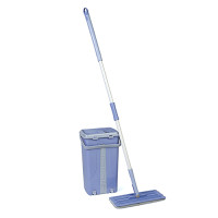 Комплект швабра та відро з віджиманням, блакитний. TTM239B 