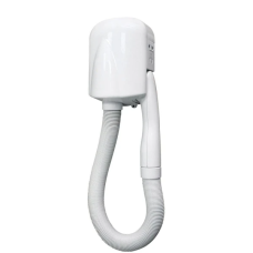 Фен для волосся зі шлангом і розеткою для бритви білий пластик VAMA TINY