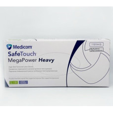 Рукавички Медичні Mega Power (Heavy) латекс 19,5г / Сині, в боксі розм.L-50шт=25пар 