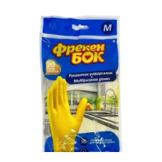 Рукавички ФБ жовті з бавовн. напил. р.M-серед. пара