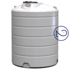 Ємність 3000 л дві горловини вертикальна біла