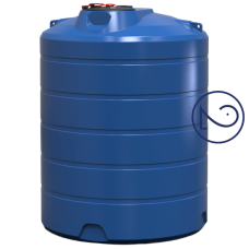 Ємність 3000 л дві горловини вертикальна синя
