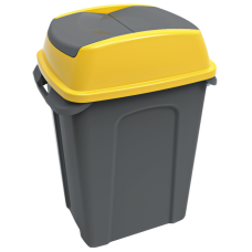 Бак для сміття Planet Hippo 50 л антрацитовий-жовтий