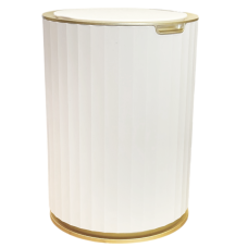 Сенсорне відро для сміття JAH 9 л кругле Nordic біле-золоте