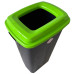 Бак для сортування сміття 70 л Planet "Скло" антрацитовий-зелений 20485