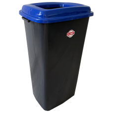 Бак для сортування сміття 70 л Planet "Папір" антрацитовий-синій