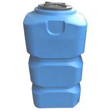Ємність 500 л вертикальна квадратна блакитна