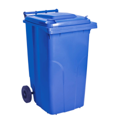 Бак для сміття на колесах з ручкою 240 л синій