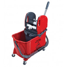 Прибиральне відро на колесах з віджимом червоне HTS731R  Прибиральне відро на колесах з віджимом червоне HTS731R