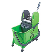 Прибиральне відро на колесах з віджимом зелене HTS731G  Прибиральне відро на колесах з віджимом зелене HTS731G