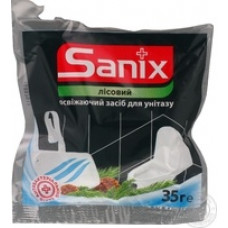 Засіб для унітазу Лісовий освіжаючий 35г Sanix Засіб для унітазу Лісовий освіжаючий 35г Sanix