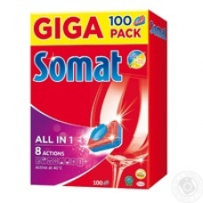 Таблетки для посудомийної машини All in one 100 пак Somat