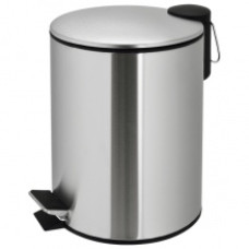 Відро з нержавіючої сталі, з педаллю і плоскою кришкою, матове, 12 л 193-12