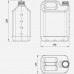 Канистра 5 л ПЕ прозрачная 4124