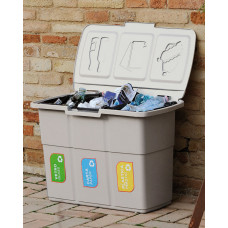 Бак для сортування сміття 75 л Ecopat Deahome білий 5701 