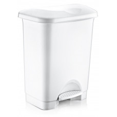 Відро для сміття з педаллю Irak Plastik Stella 45л біле 4569
