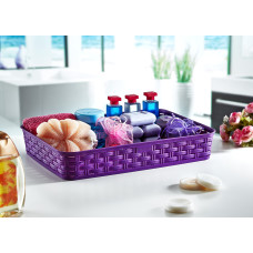 Кошик під ротанг велика фіолетова 5552