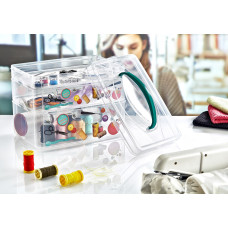 Коробка універсальна на 3 відділення 16 * 24,5 * 19 прозора 5328