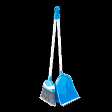 Мітла з совком Irak Plastik Polo блакитний 4858