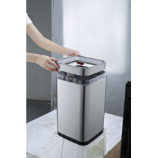 Відро для сміття JAH 8 л срібний металік без кришки з внутрішнім відром 6332