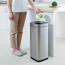 Відро для сміття JAH 8 л срібний металік без кришки з внутрішнім відром 6332