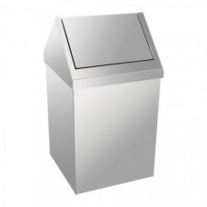 Урна з нержавіючої сталі з квадратної поворотною кришкою, сатинова, 36 л 0234