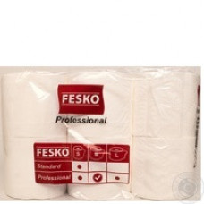 Папір туалетний Fesko HoReCa ПП 2-шарова 6 штук в упаковці